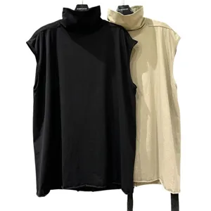 Rick Owens High Collar Slim Non Sleeve Shirts リックオウエンス ハイカラー スリム ノンスリーブ シャツ 2色（Rick Owens 23）