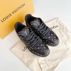 Louis Vuitton x Takasi Murakami Multicolored Trainer Sneaker ルイスヴィトン x 村上 隆 マルチカラー トレーナー スニーカー ブラック（Louis Vuitton 7）