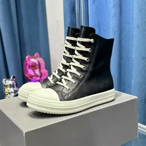Rick Owens Hollywood Ramones High Sneaker Black/White リックオウエンス ハリウッド ラモンズ ハイカット スニーカー ブラック ホワイト（Rick Owens 11）