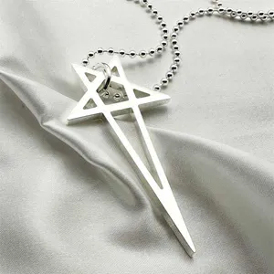 Rick Owens Lido Pentagram Ball Chain Necklace リックオウエンス リド ペンタグラム ボールチェーン ネックレス（Rick Owens 50）