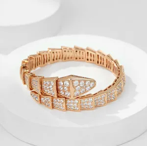 ブルガリ セルペンティ ヴァイパー 18Kローズゴールド ダイヤモンドブレスレット（Bvlgari 13）