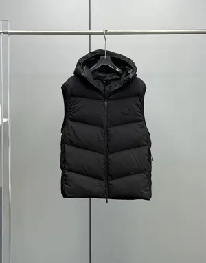 モンクレール ゲルサック ブラック カップルズツイル キルティング フード付きダウンベスト (K20911A00042597YD)
