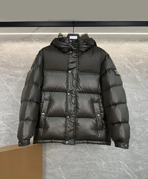 バーバリー チョコレート クロップド フーデッド カップルズ ダウンジャケット（Burberry32）
