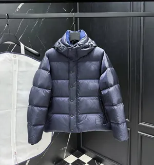 Burberry‘Halsby’Down Jacket Navy バーバリー ハルスビー カップルズ ネイビーフード付き チェック ダウンジャケット（8091092）