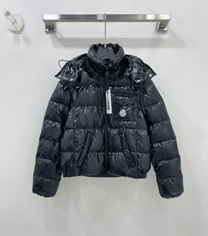 モンクレール アンドロ レディース フード付きクロップドダウンジャケット ブラック (K10931A00078597EU)