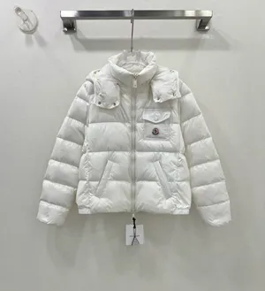 モンクレール アンドロ レディース フード付きクロップドダウンジャケット クリーム (K10931A00078597EU)
