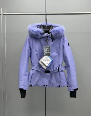モンクレール ラプランス GORE-TEX スキーコレクション ラベンダー レディース フード付きスキージャケット 暖かくてスリムフィット (K20981A00024597MO)