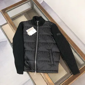 ディオール オブリーク ジャカード ウール ニットパネル スタンドカラー ダウンジャケット（ブラック）（Dior0025）?