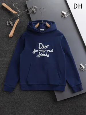 DIOR AND HYLTON NEL スウェットシャツ ロゴ パーカー ネイビーブルー（583J624B0531）