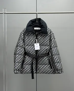 ディオール アルプス スタンドカラー タイジャケット レディース コットンパデッドジャケット (417C70A2968)