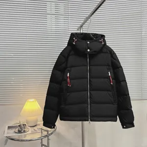 モンクレール ポワリエ ブラック カップルズ ショート フード付き ダウンジャケット (H20911A00146549SK779)