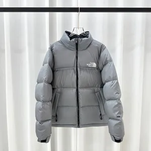 ザノースフェイス 秋冬 ホワイト ショートダウンジャケット カップルスタイル（The North Face 39）