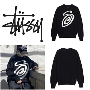 Stussy Curly S Knit Sweater Black ステューシー カーリーS ニット