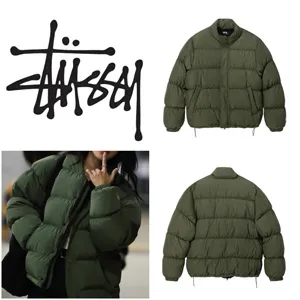 STUSSY RIPSTOP DOWN PUFFER JACKET OLIVE ステューシー リップストップ ダウン パファージャケット オリーブグリーン ユニセックス（115711）