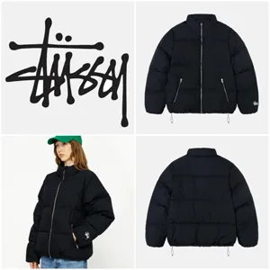 Stussy Down Puffer Nylon Black ステューシー ダウンパファー ナイロン ブラック ユニセックス（115711）