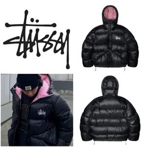 Stussy Micro Ripstop Down Parka Jacket ステューシー マイクロ リップストップ ダウン パーカー ジャケ ブラックピンク（115685）