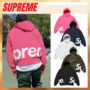 シュプリーム ビッグロゴ ジップアップ フード付きスウェットシャツ（マルチカラー）（Supreme0020）