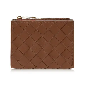 ボッテガ ヴェネタ イントレチャート 二つ折り財布 トープ（742330）