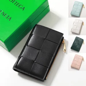 ボッテガ ヴェネタ カーフスキン 織り 二つ折り財布（マルチカラー）（750262）