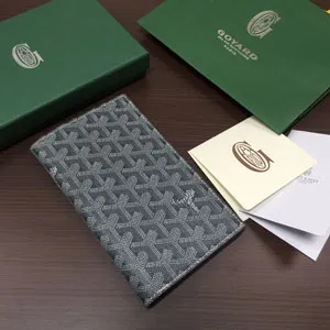 ゴヤール サンロック グレー カーフスキン ロングウォレット（Goyard001）