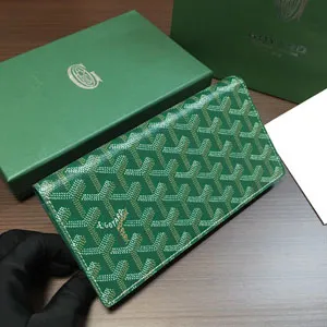 ゴヤール リシュリュー グリーン カーフスキンフラップロングウォレット（Goyard032）