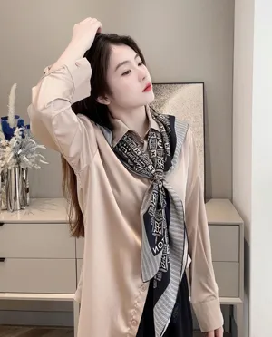 ルイヴィトン「SINCE 1854」ブラック シルクスカーフ 90×90cm（MP2824）